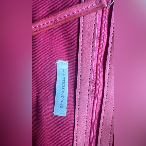 NWT anthropologie Braided leather Red Shoulder Bag - Picture 9 of 9